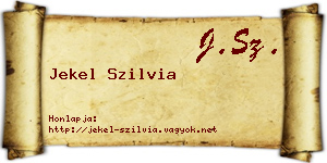 Jekel Szilvia névjegykártya